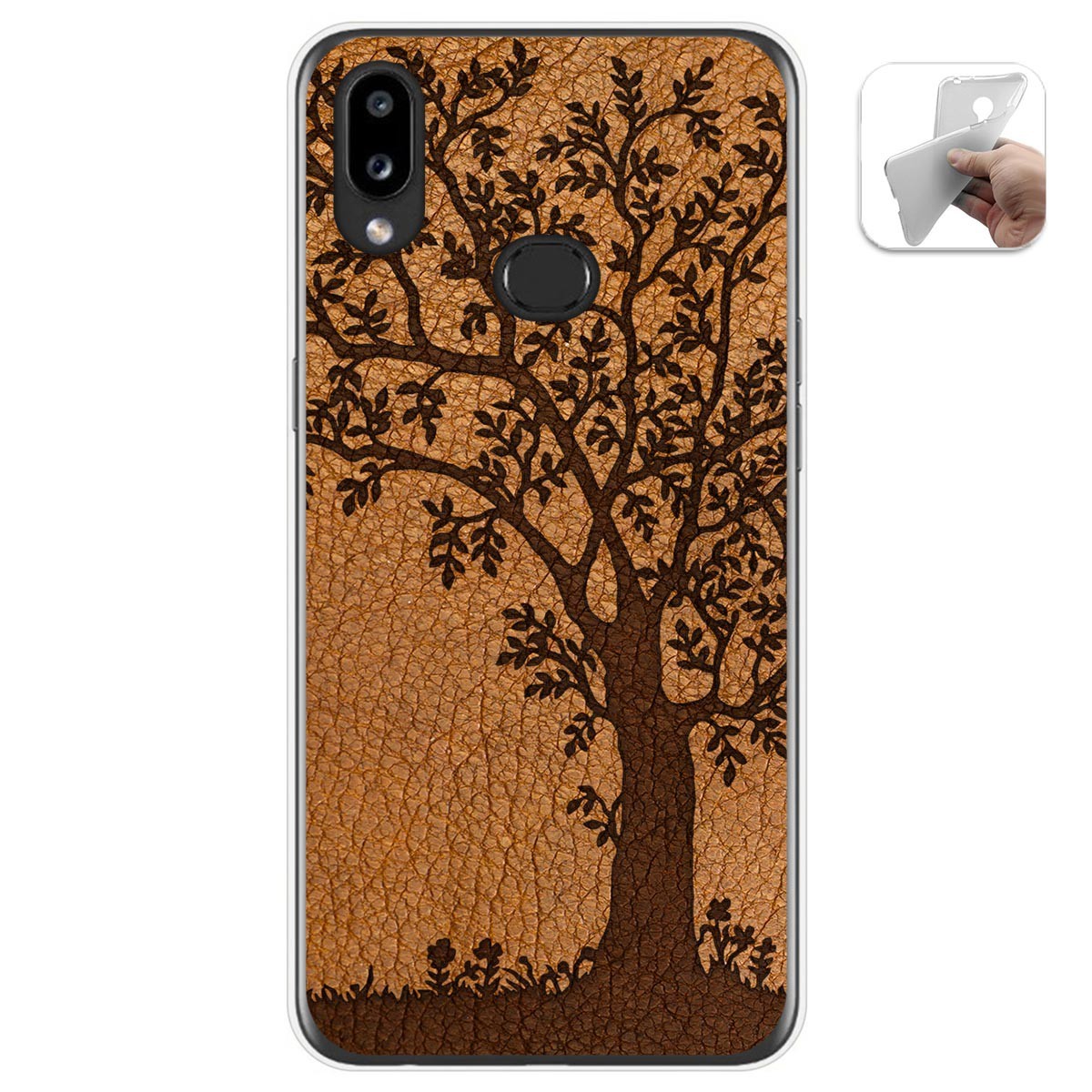 Funda Gel Tpu para Samsung Galaxy A10s diseño Cuero 03 Dibujos