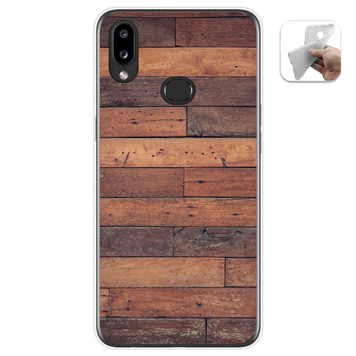 Funda Gel Tpu para Samsung Galaxy A10s diseño Madera 03 Dibujos