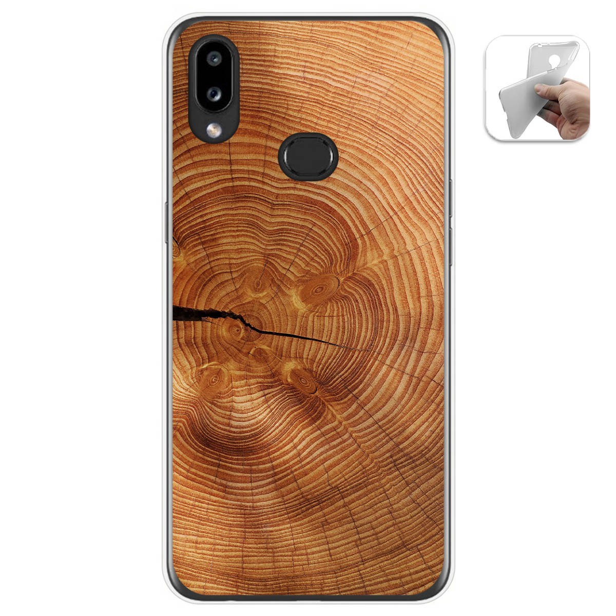 Funda Gel Tpu para Samsung Galaxy A10s diseño Madera 04 Dibujos