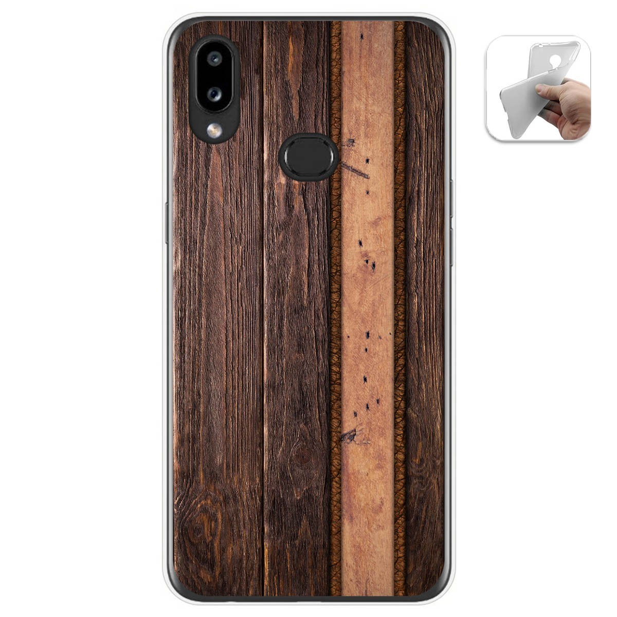 Funda Gel Tpu para Samsung Galaxy A10s diseño Madera 05 Dibujos