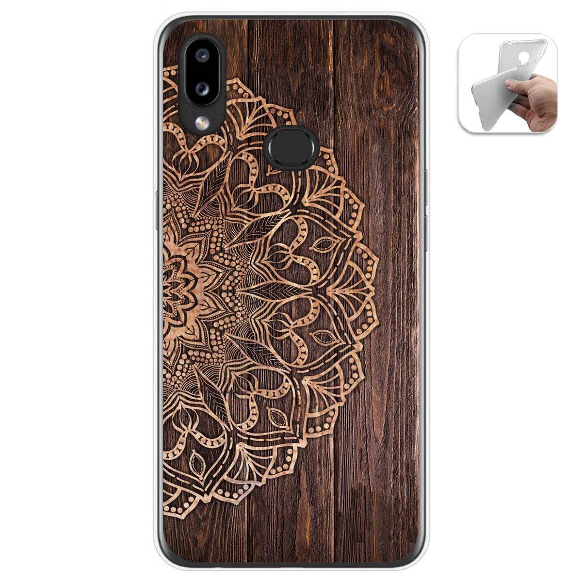 Funda Gel Tpu para Samsung Galaxy A10s diseño Madera 06 Dibujos