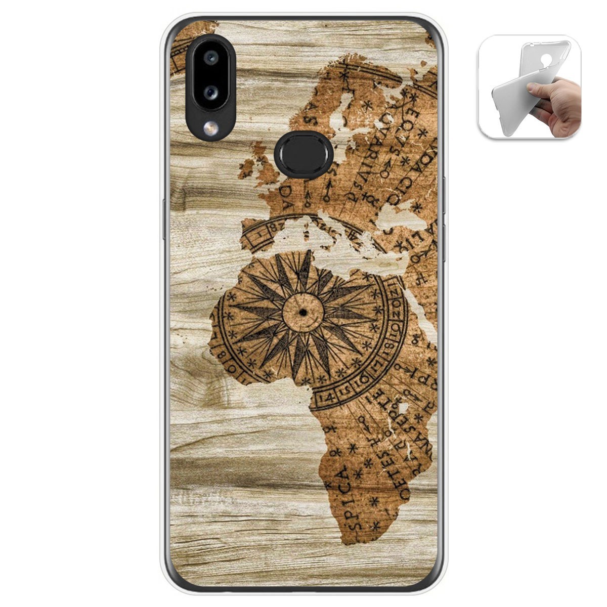 Funda Gel Tpu para Samsung Galaxy A10s diseño Madera 07 Dibujos