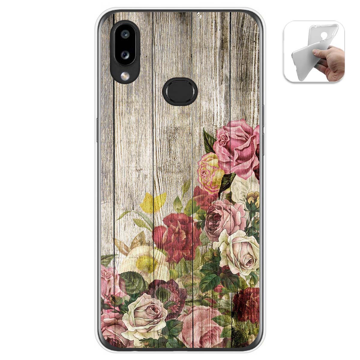 Funda Gel Tpu para Samsung Galaxy A10s diseño Madera 08 Dibujos