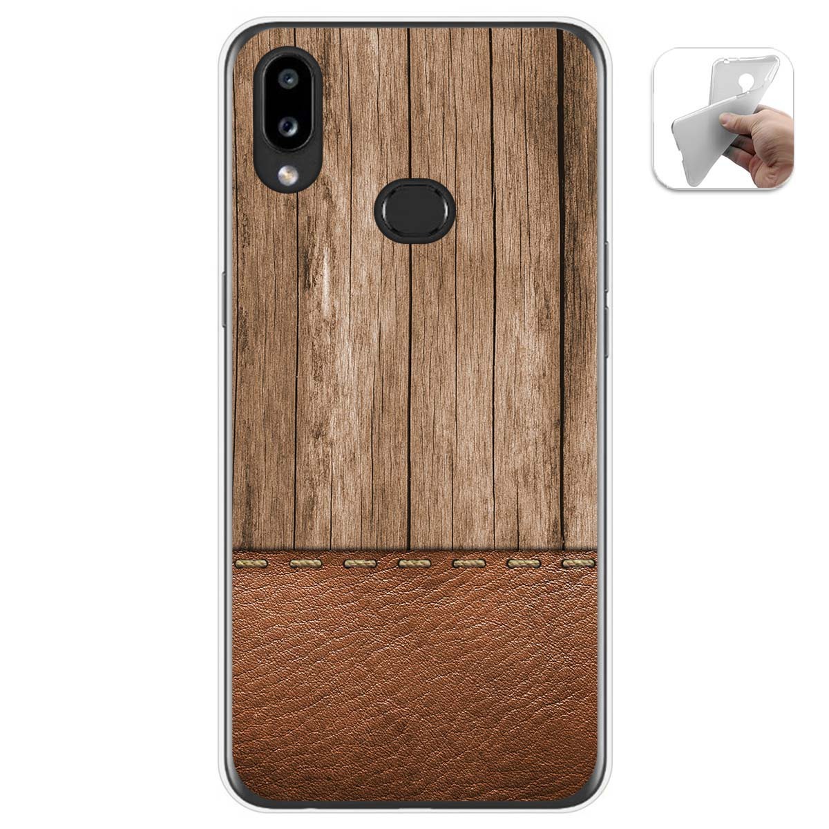 Funda Gel Tpu para Samsung Galaxy A10s diseño Madera 09 Dibujos