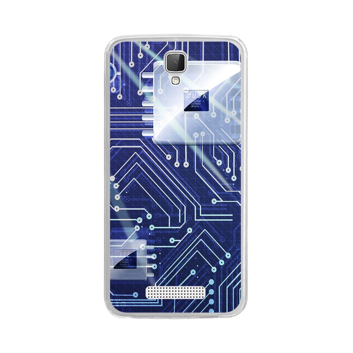 Funda Gel Tpu para Zte Blade L5 / L5 Plus Diseño Circuito Dibujos