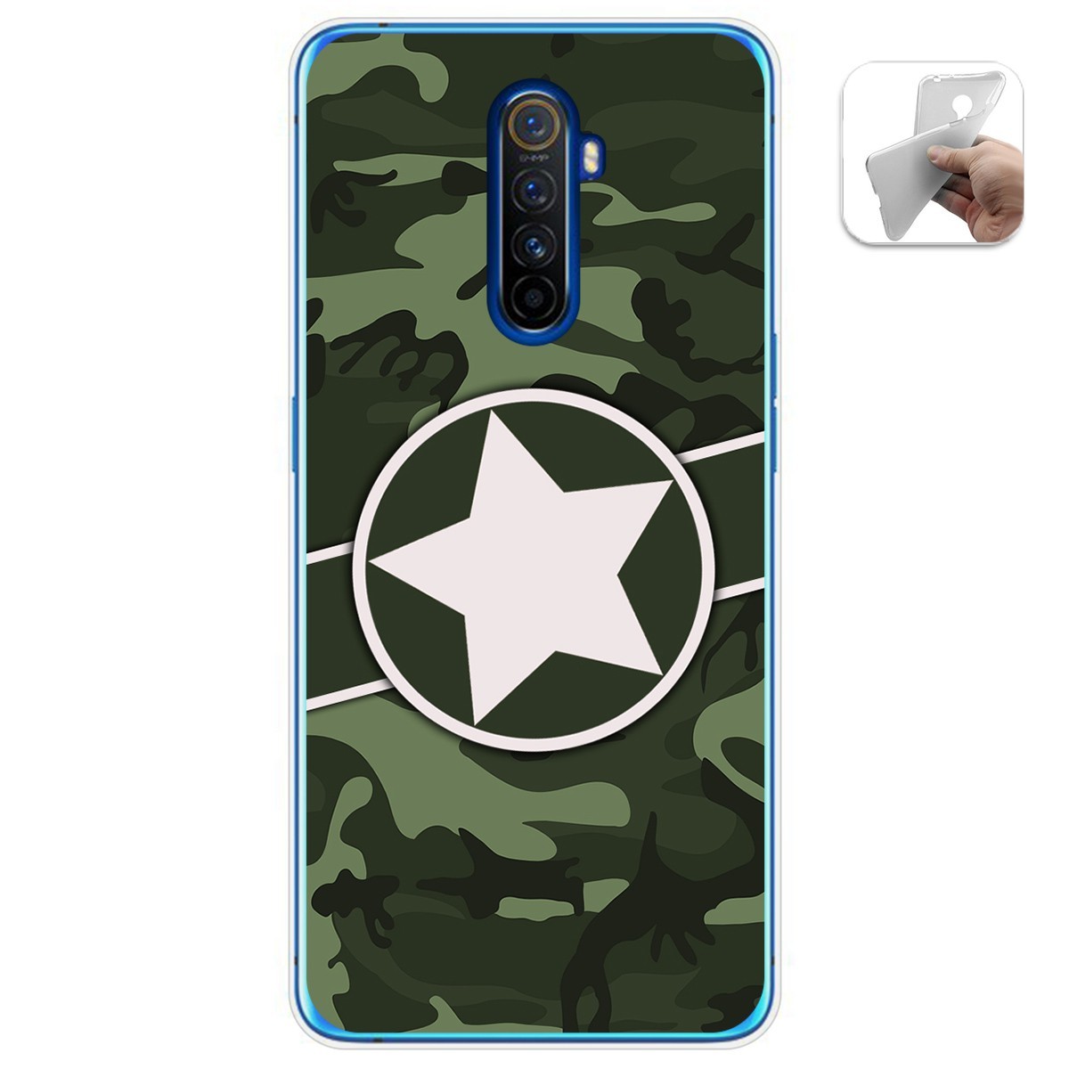 Funda Gel Tpu para Realme X2 Pro diseño Camuflaje 01 Dibujos