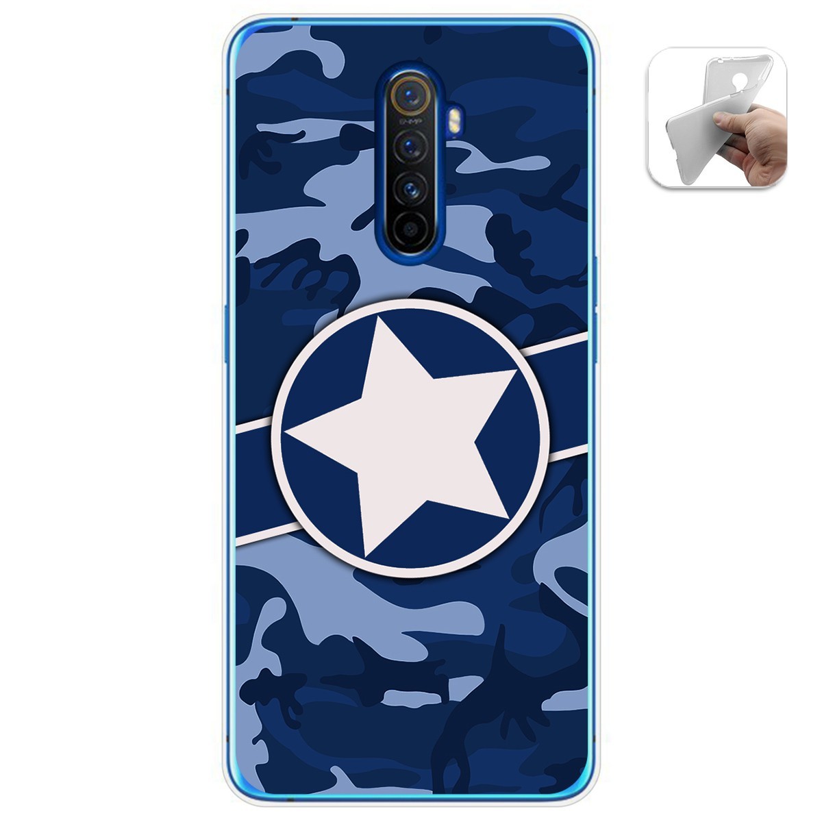 Funda Gel Tpu para Realme X2 Pro diseño Camuflaje 03 Dibujos