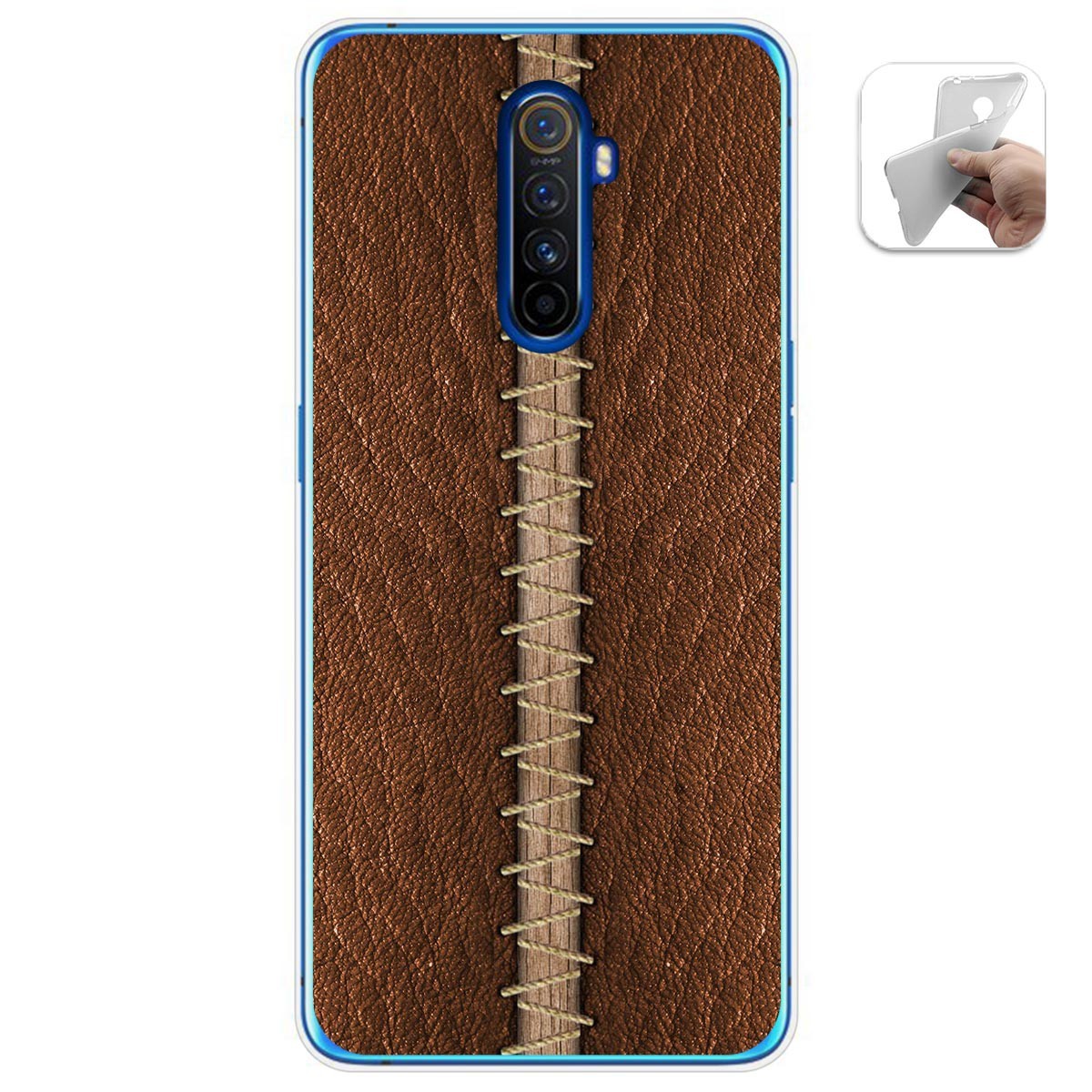 Funda Gel Tpu para Realme X2 Pro diseño Cuero 01 Dibujos