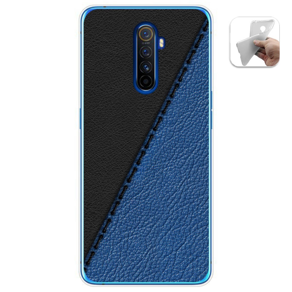 Funda Gel Tpu para Realme X2 Pro diseño Cuero 02 Dibujos