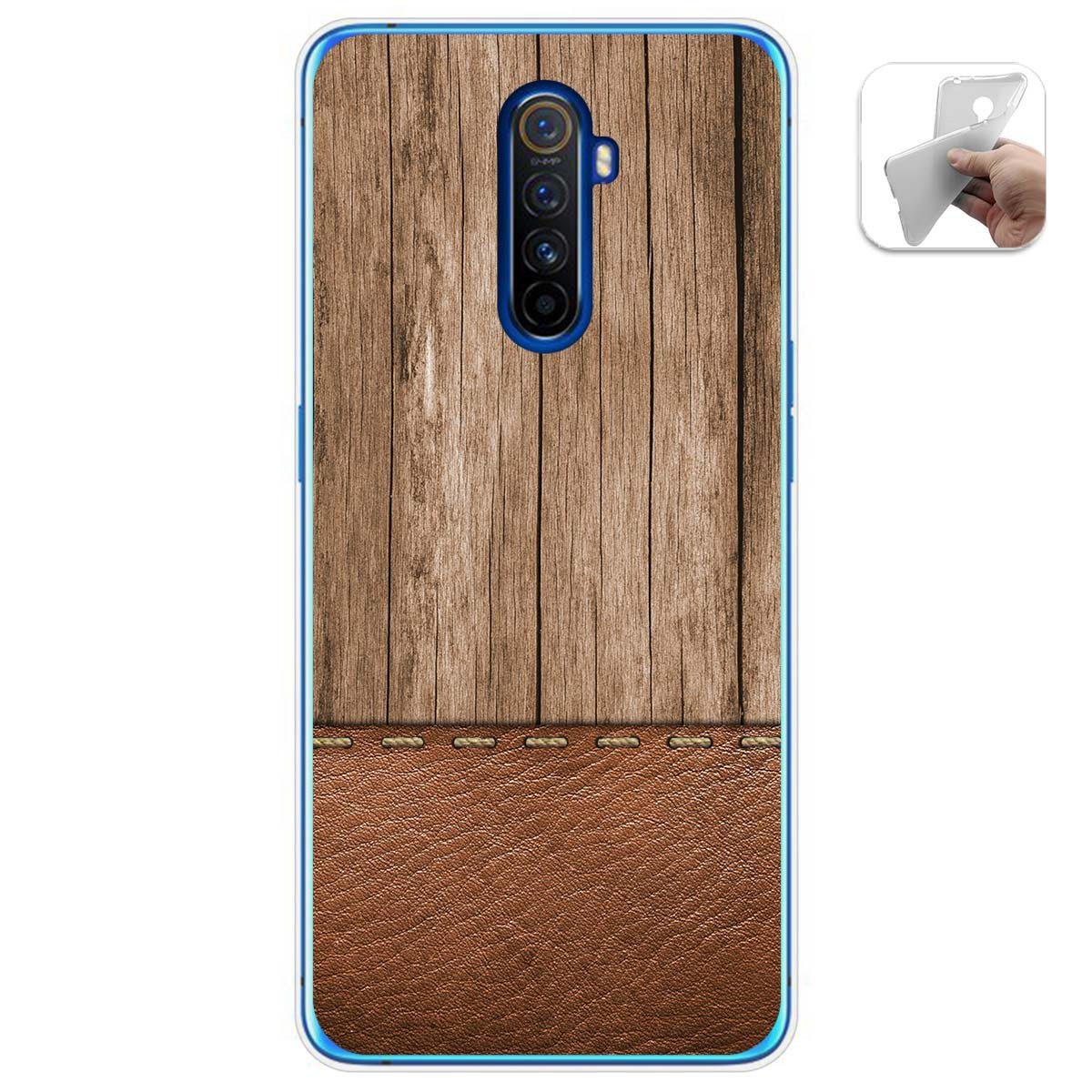 Funda Gel Tpu para Realme X2 Pro diseño Madera 09 Dibujos