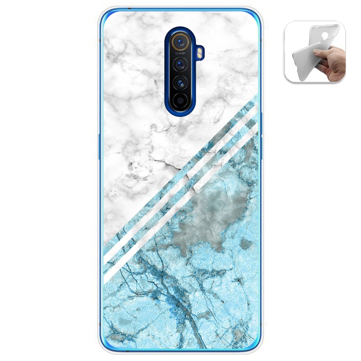 Funda Gel Tpu para Realme X2 Pro diseño Mármol 02 Dibujos