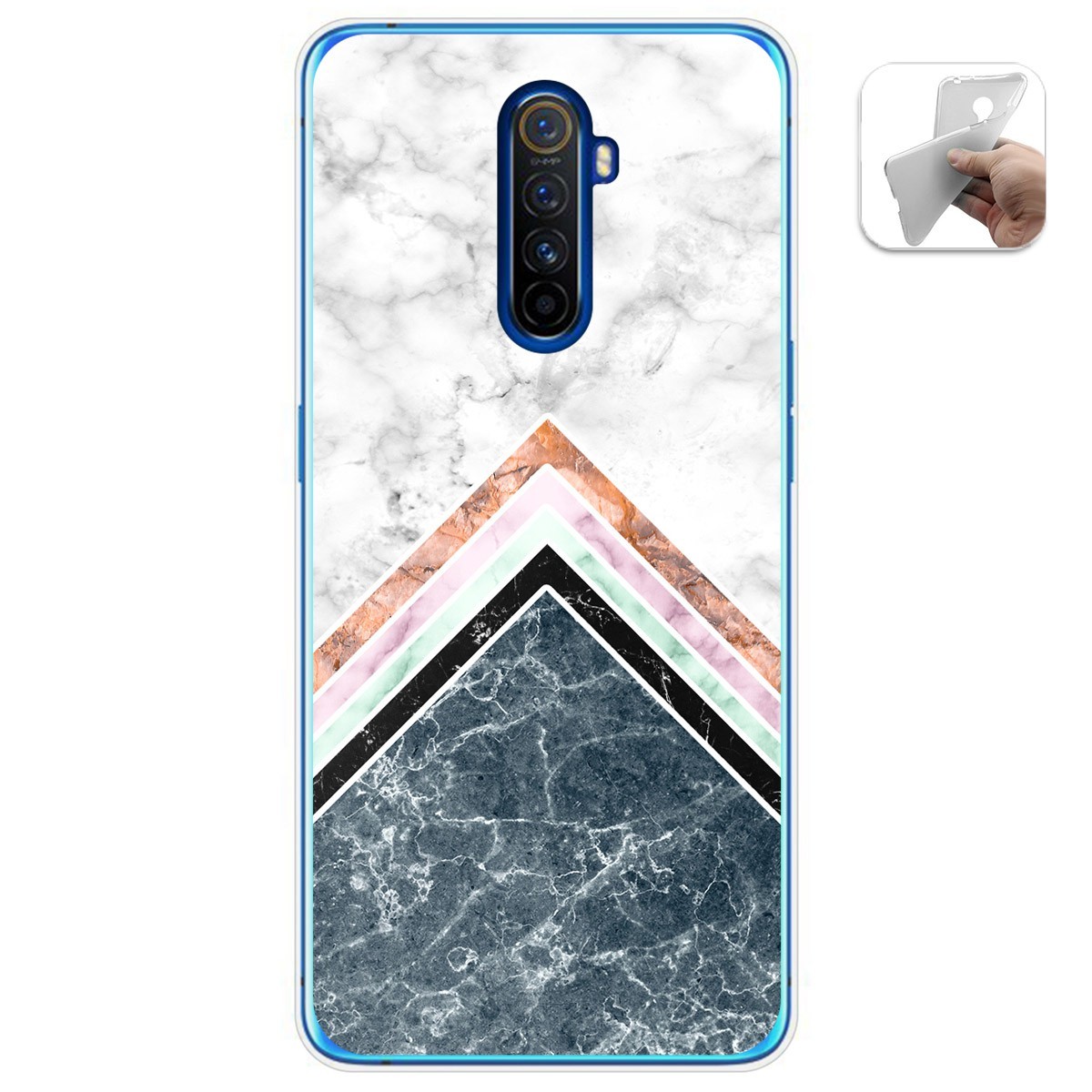Funda Gel Tpu para Realme X2 Pro diseño Mármol 05 Dibujos