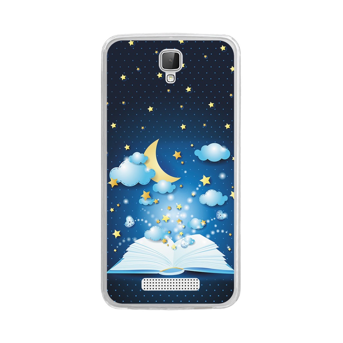 Funda Gel Tpu para Zte Blade L5 / L5 Plus Diseño Libro Cuentos Dibujos