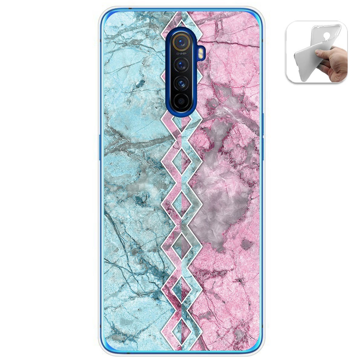 Funda Gel Tpu para Realme X2 Pro diseño Mármol 08 Dibujos