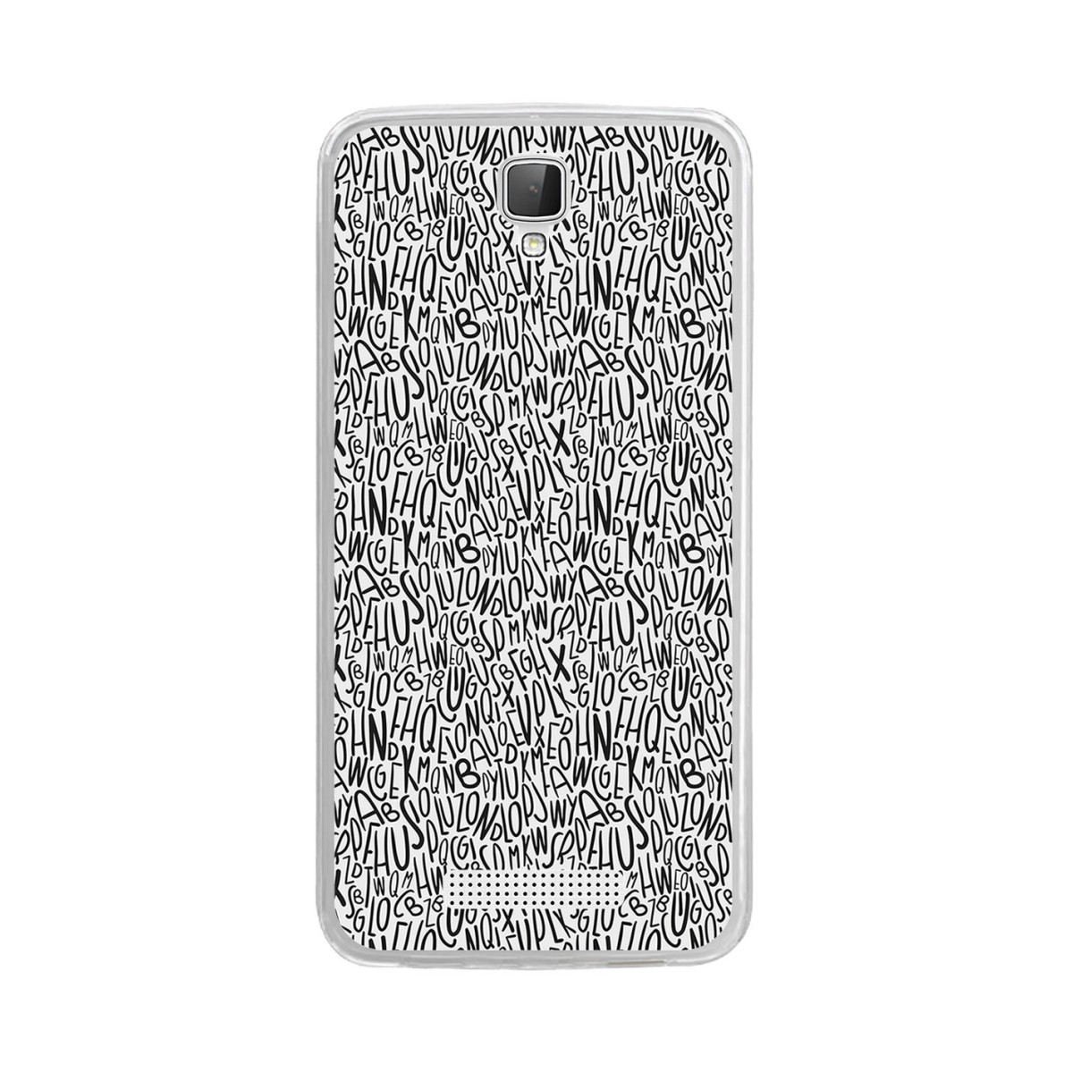 Funda Gel Tpu para Zte Blade L5 / L5 Plus Diseño Letras Dibujos