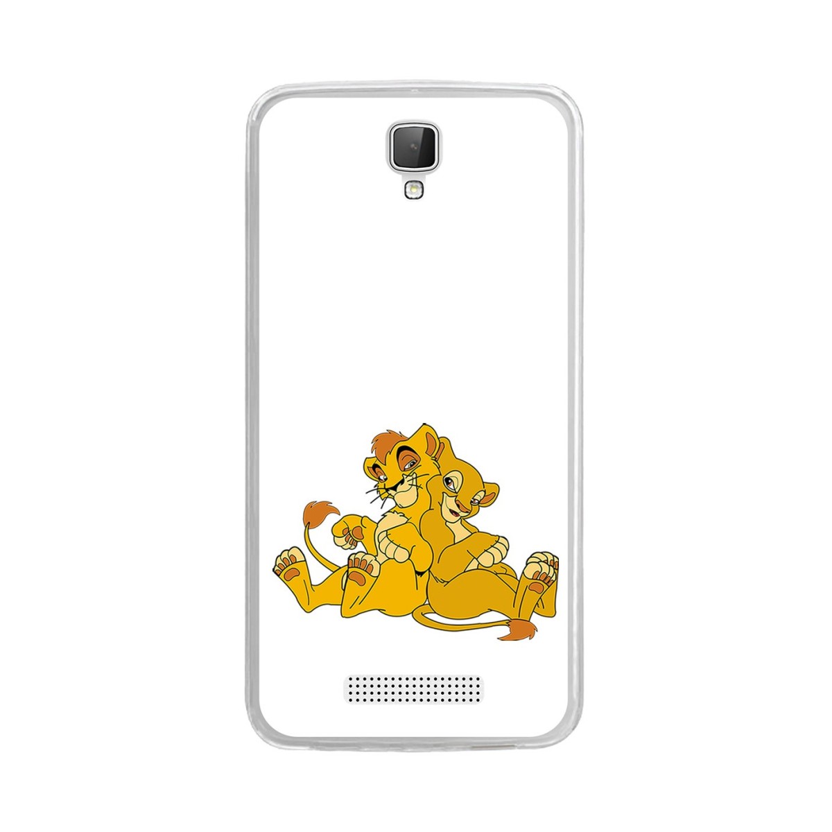 Funda Gel Tpu para Zte Blade L5 / L5 Plus Diseño Leones Dibujos