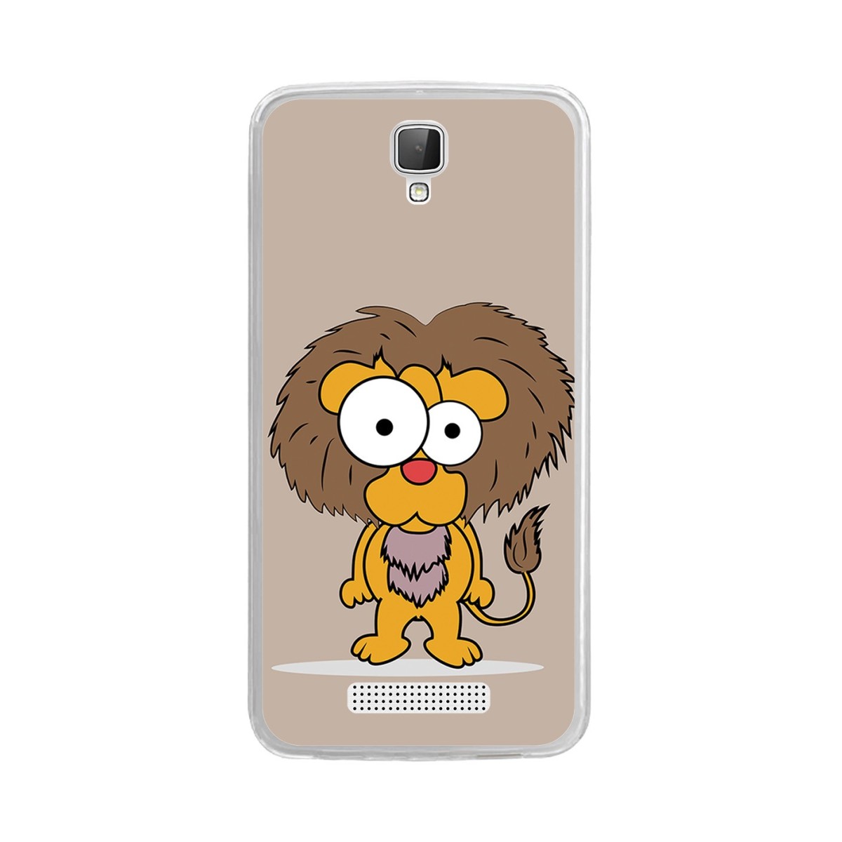 Funda Gel Tpu para Zte Blade L5 / L5 Plus Diseño Leon Dibujos