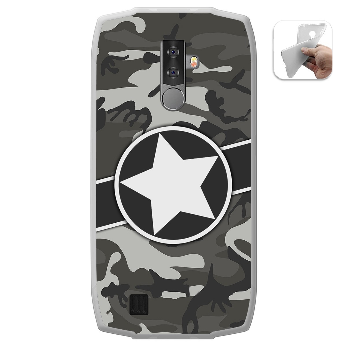 Funda Gel Tpu para Blackview BV6800 Pro diseño Camuflaje 02 Dibujos