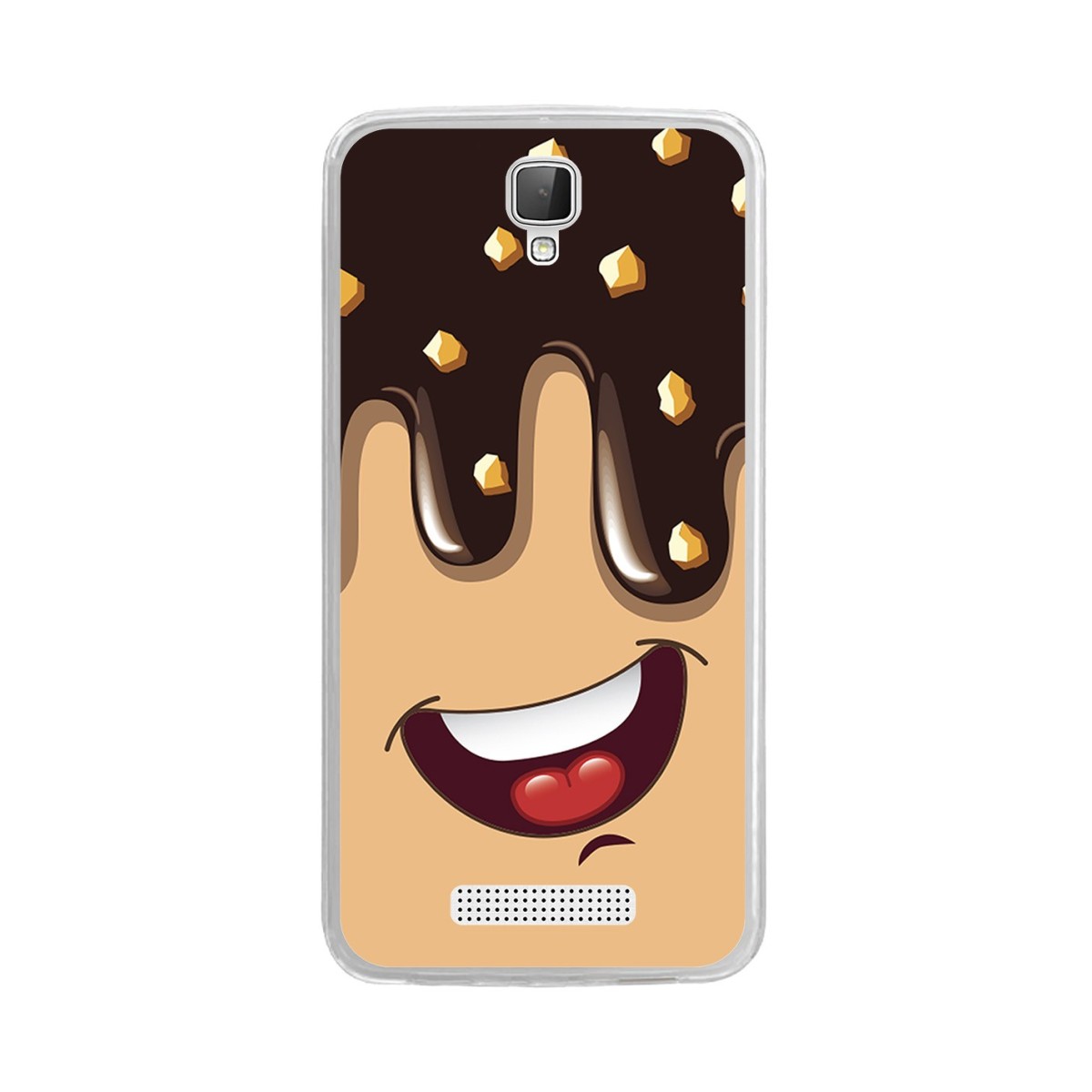 Funda Gel Tpu para Zte Blade L5 / L5 Plus Diseño Helado Chocolate Dibujos
