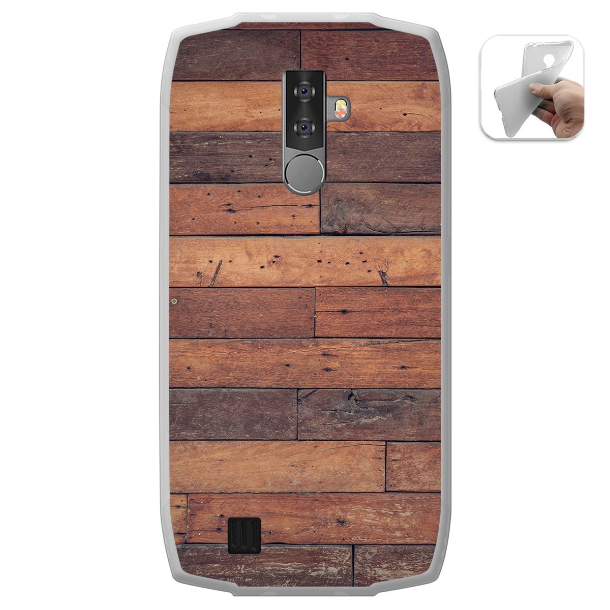 Funda Gel Tpu para Blackview BV6800 Pro diseño Madera 03 Dibujos
