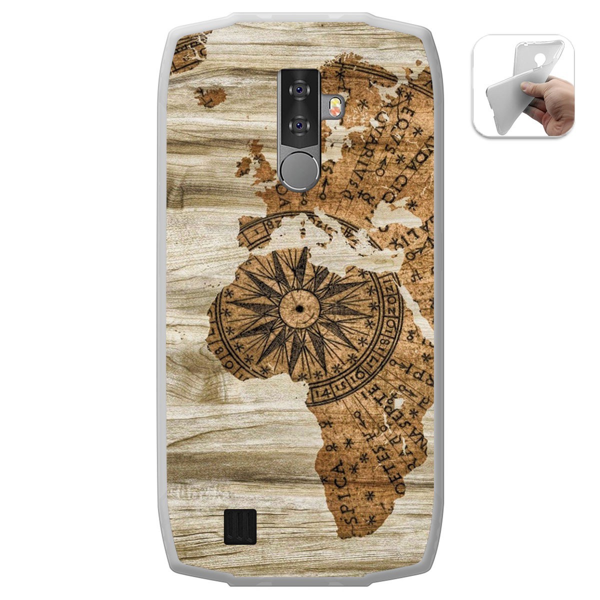 Funda Gel Tpu para Blackview BV6800 Pro diseño Madera 07 Dibujos
