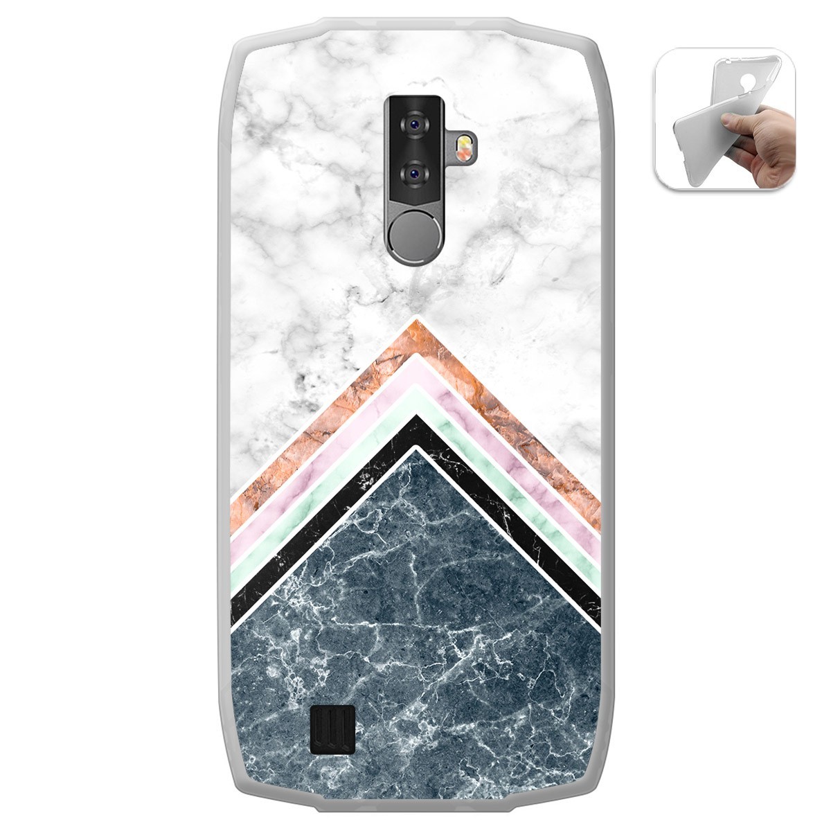 Funda Gel Tpu para Blackview BV6800 Pro diseño Mármol 05 Dibujos