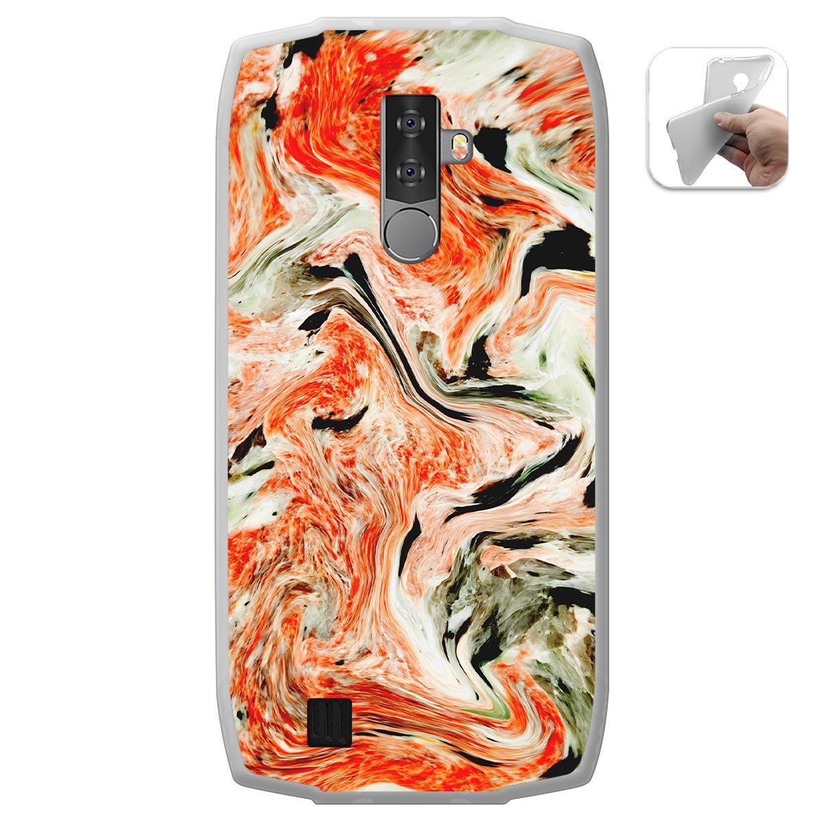 Funda Gel Tpu para Blackview BV6800 Pro diseño Mármol 12 Dibujos
