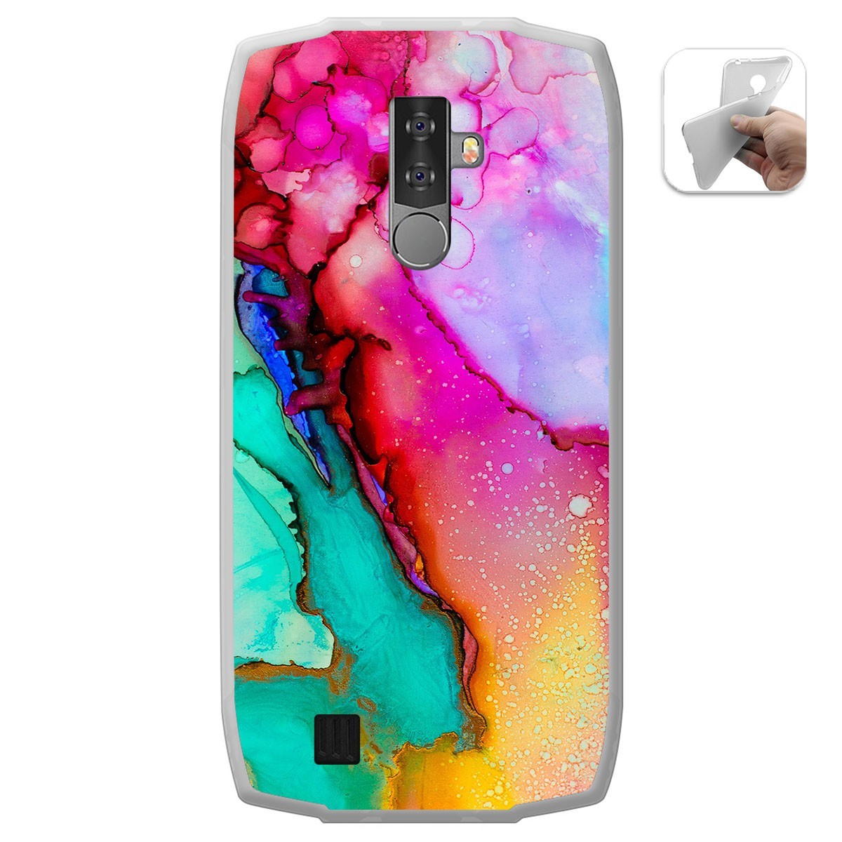 Funda Gel Tpu para Blackview BV6800 Pro diseño Mármol 15 Dibujos