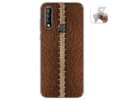 Funda Gel Tpu para Oukitel C17 Pro diseño Cuero 01 Dibujos
