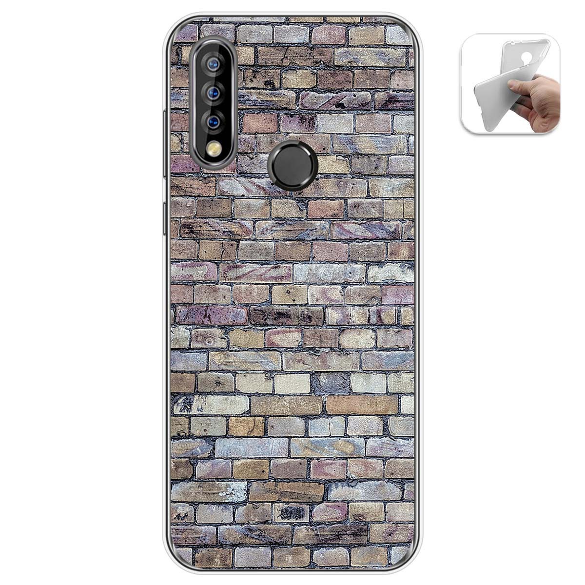 Funda Gel Tpu para Oukitel C17 Pro diseño Ladrillo 02 Dibujos