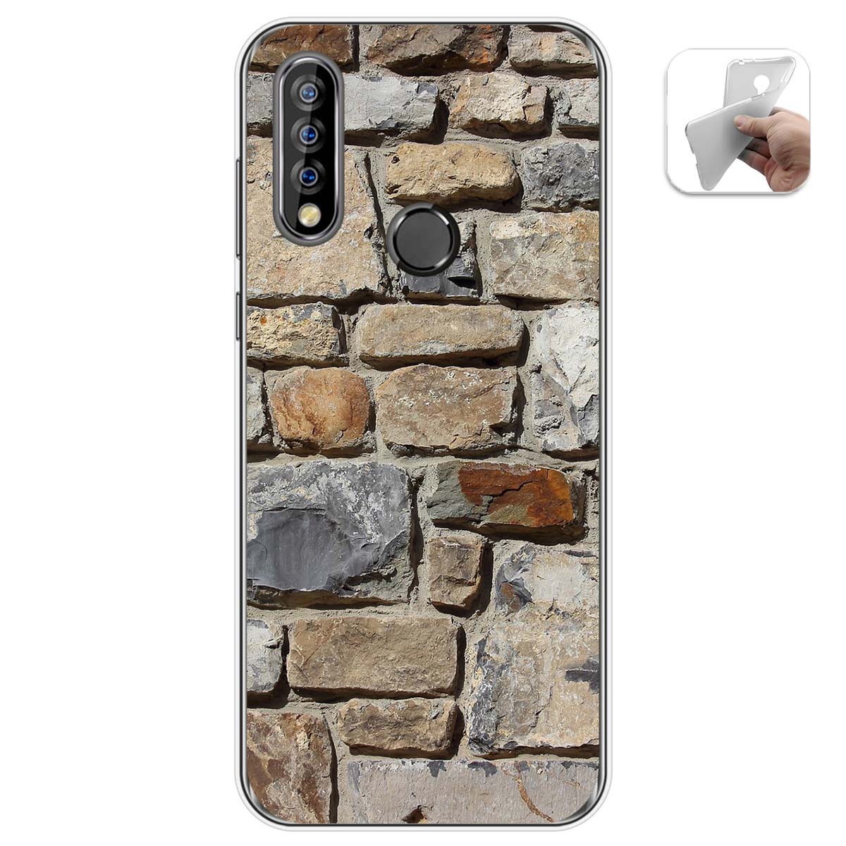 Funda Gel Tpu para Oukitel C17 Pro diseño Ladrillo 03 Dibujos