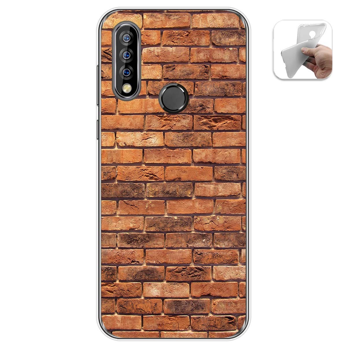 Funda Gel Tpu para Oukitel C17 Pro diseño Ladrillo 04 Dibujos