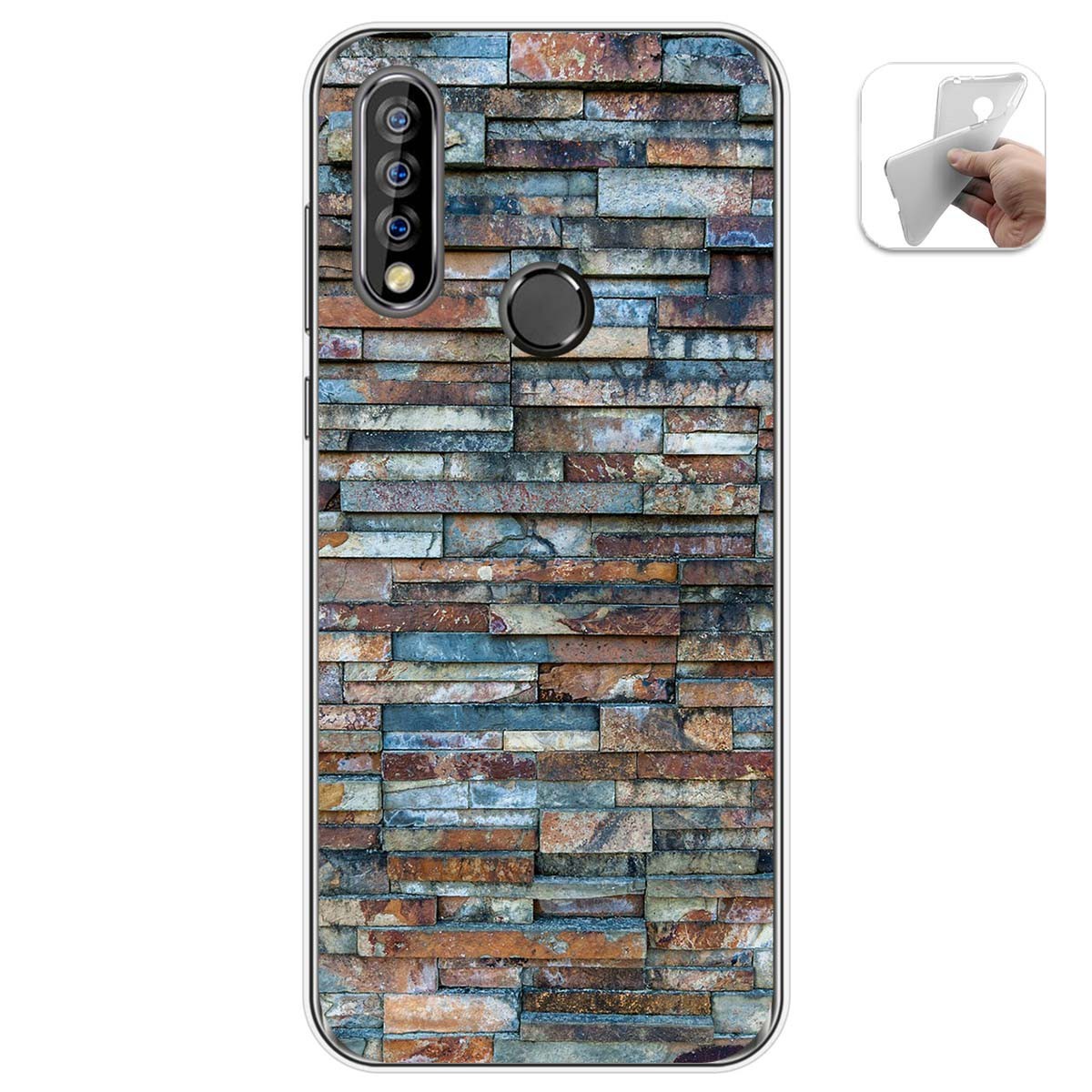 Funda Gel Tpu para Oukitel C17 Pro diseño Ladrillo 05 Dibujos
