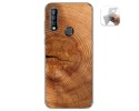 Funda Gel Tpu para Oukitel C17 Pro diseño Madera 04 Dibujos