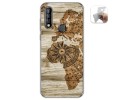 Funda Gel Tpu para Oukitel C17 Pro diseño Madera 07 Dibujos