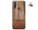 Funda Gel Tpu para Oukitel C17 Pro diseño Madera 09 Dibujos