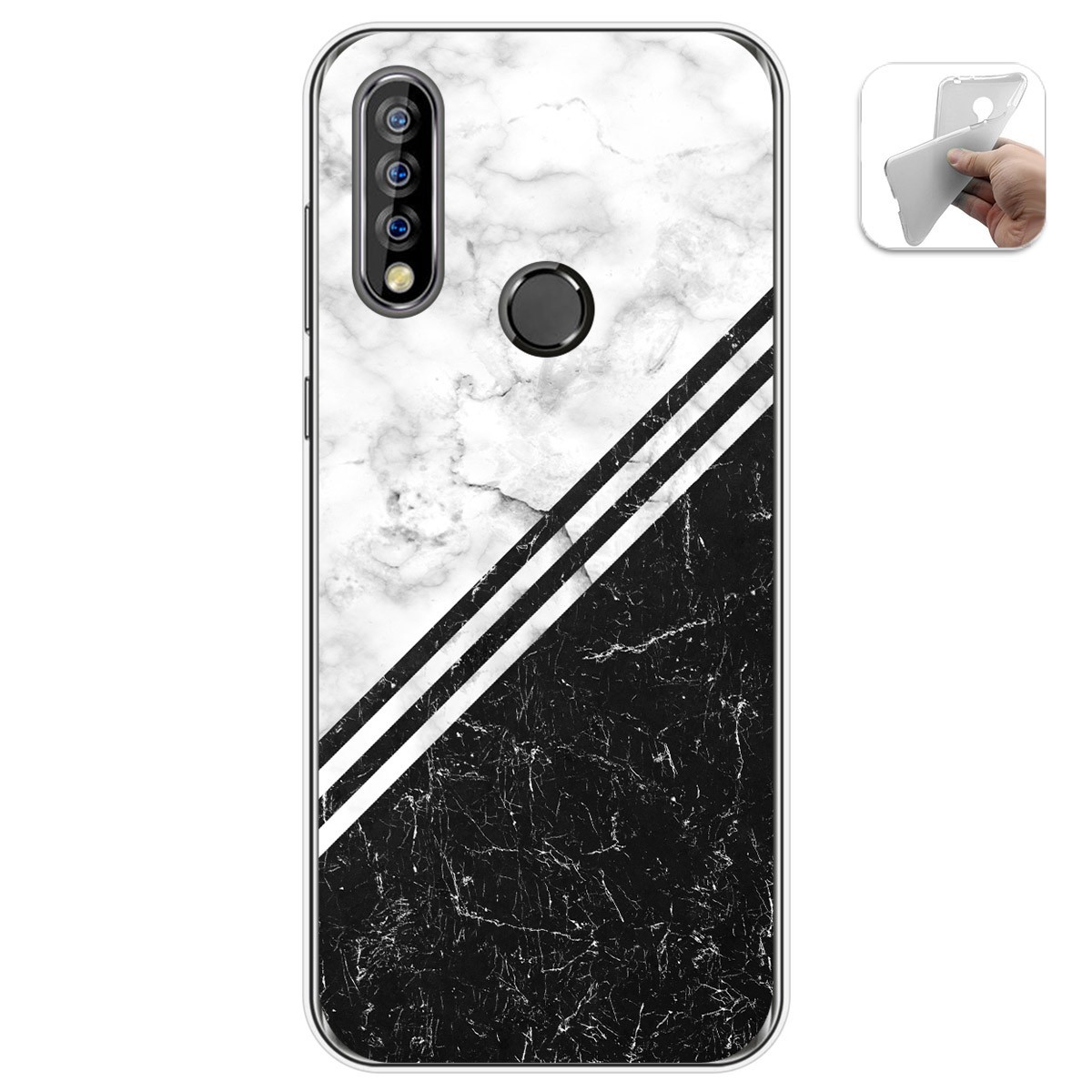 Funda Gel Tpu para Oukitel C17 Pro diseño Mármol 01 Dibujos
