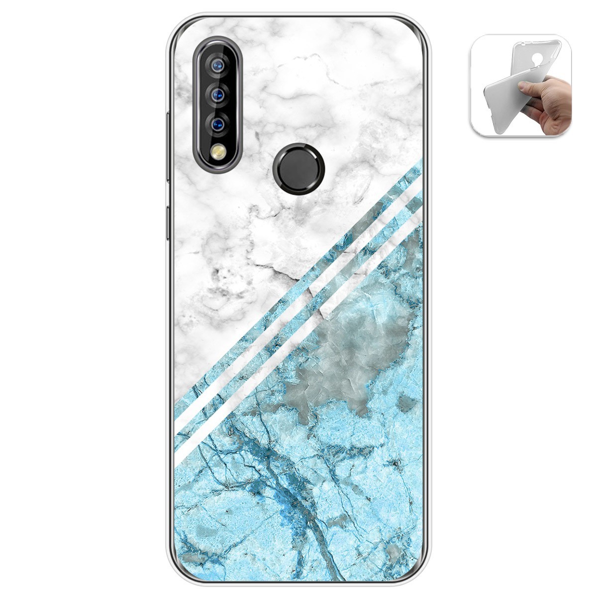 Funda Gel Tpu para Oukitel C17 Pro diseño Mármol 02 Dibujos