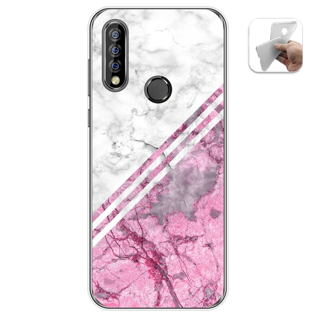 Funda Gel Tpu para Oukitel C17 Pro diseño Mármol 03 Dibujos