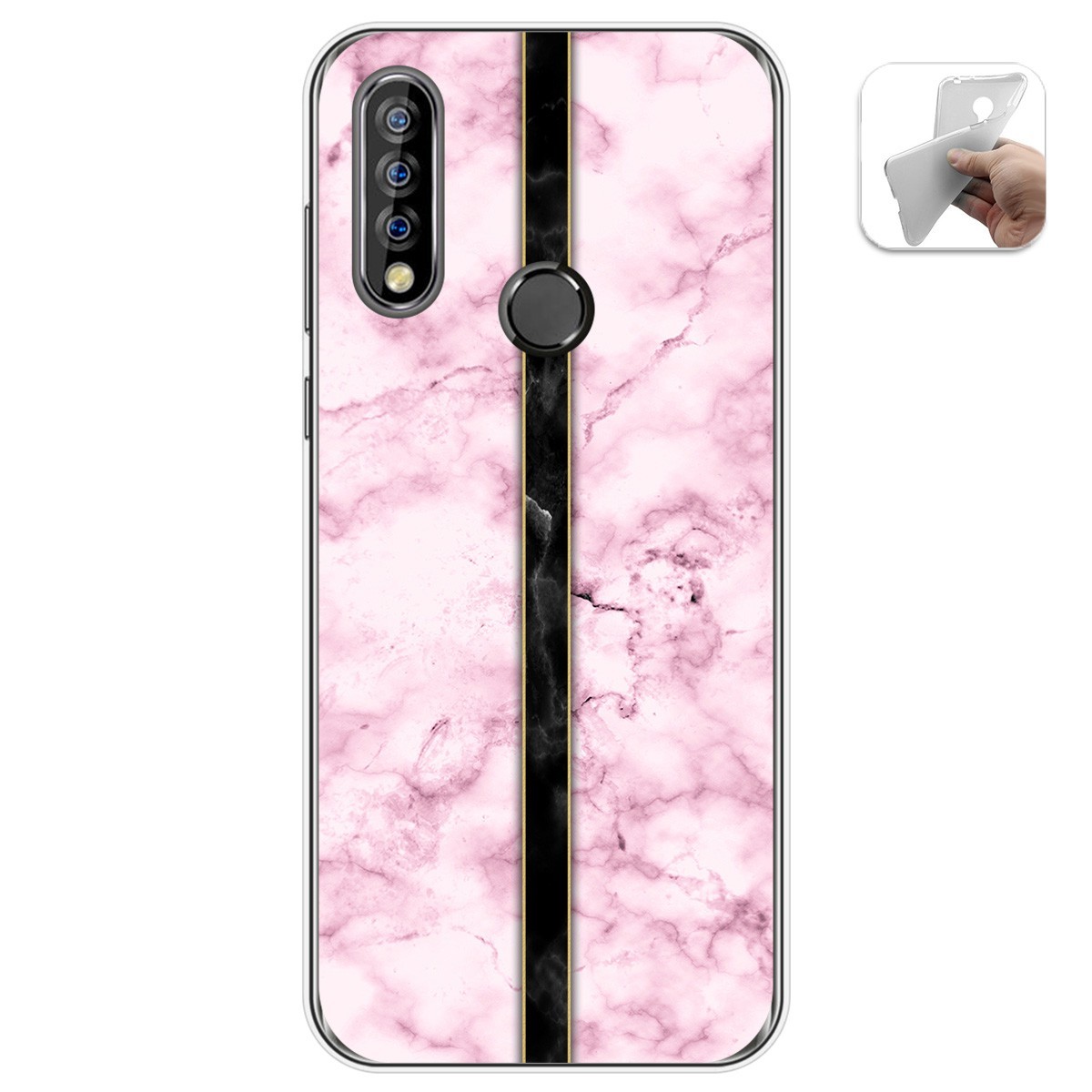 Funda Gel Tpu para Oukitel C17 Pro diseño Mármol 04 Dibujos