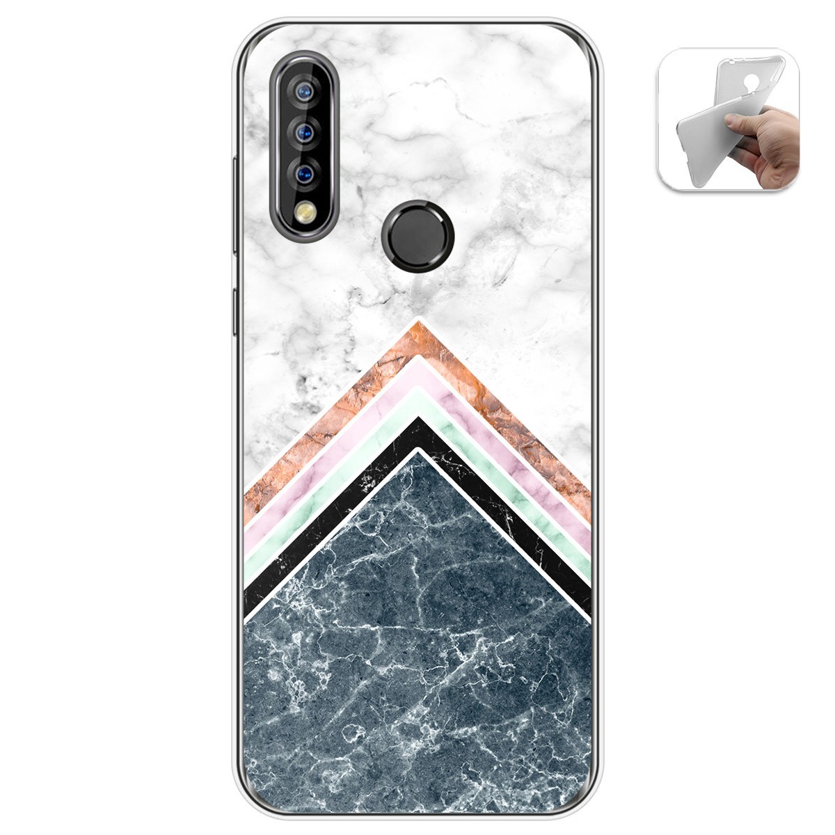 Funda Gel Tpu para Oukitel C17 Pro diseño Mármol 05 Dibujos