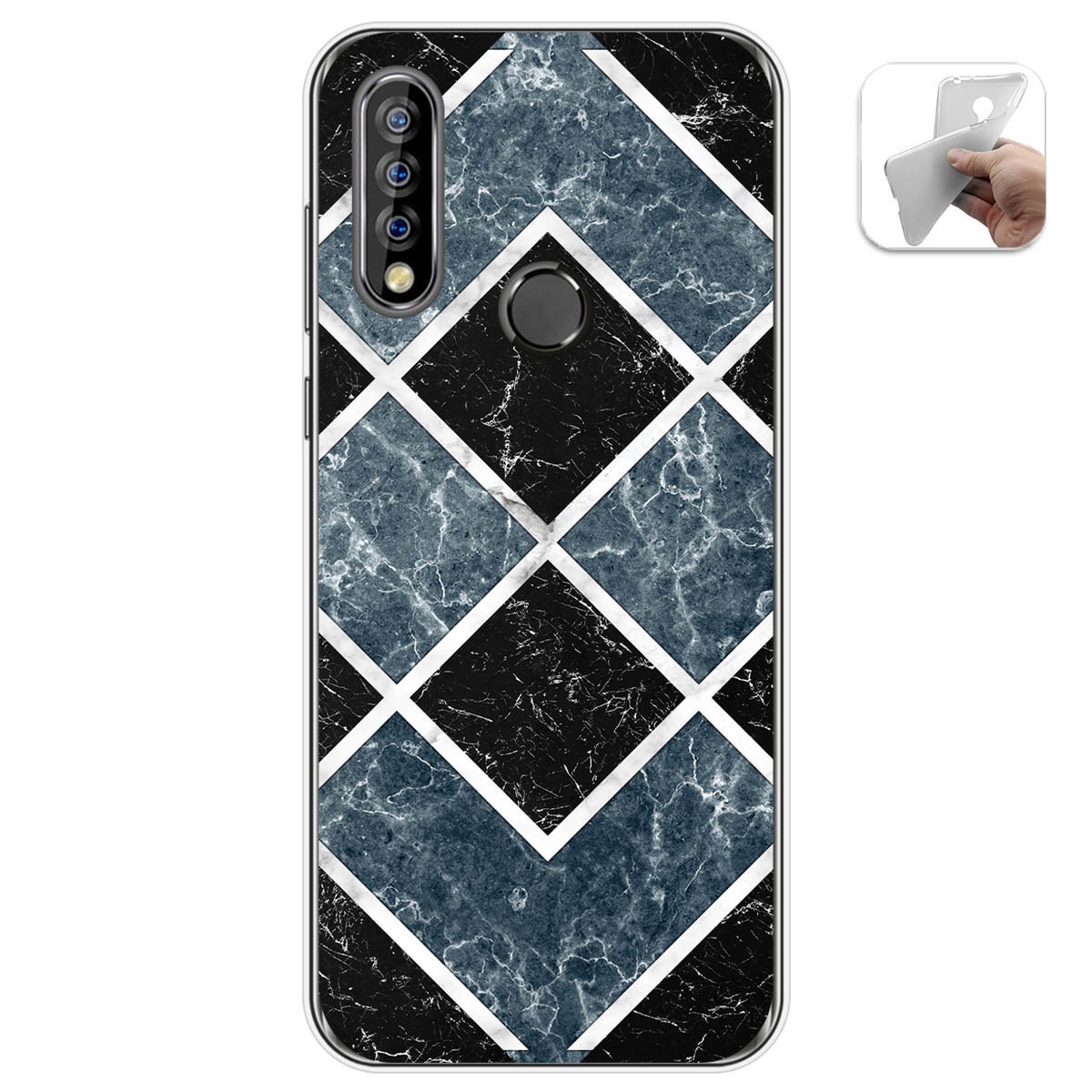 Funda Gel Tpu para Oukitel C17 Pro diseño Mármol 06 Dibujos