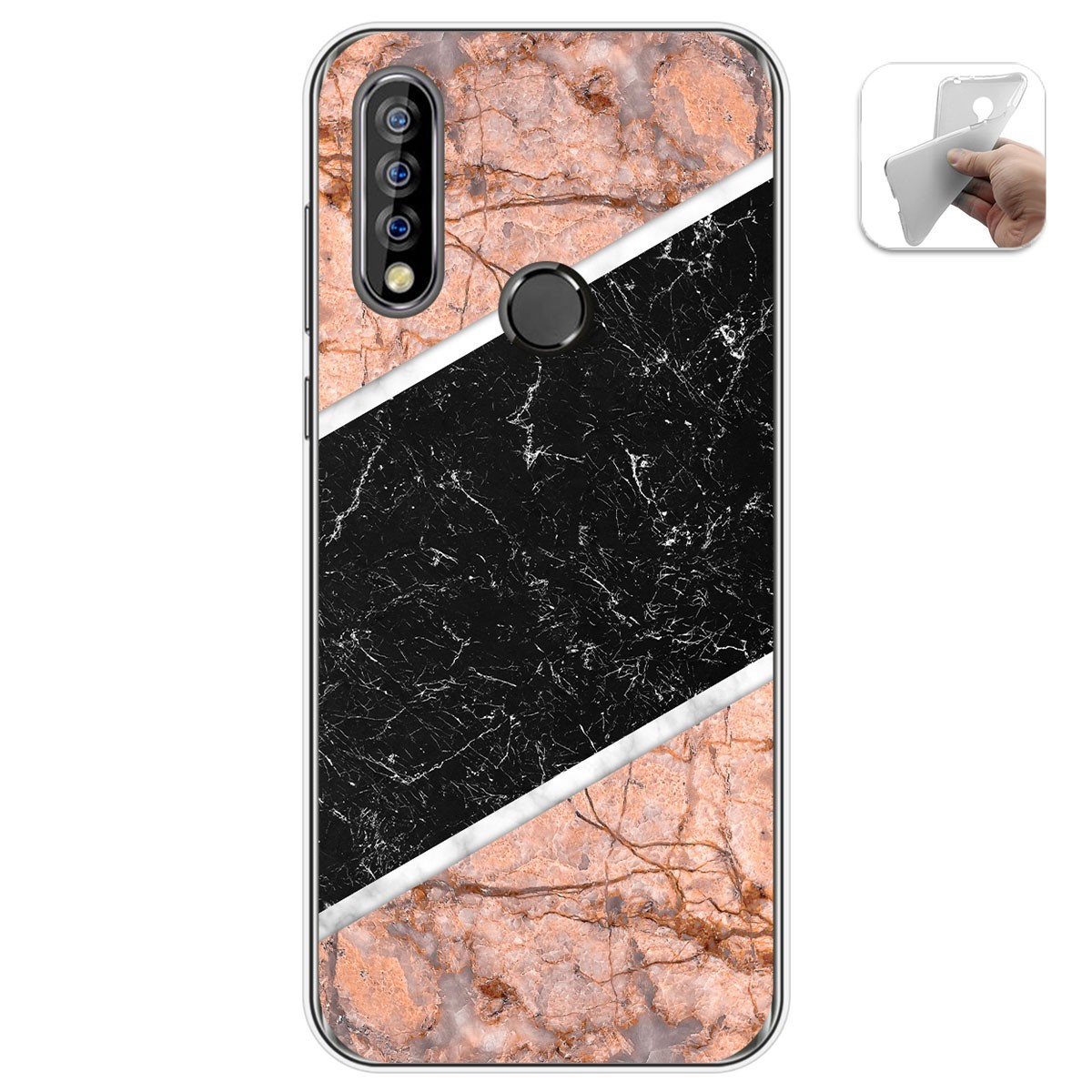 Funda Gel Tpu para Oukitel C17 Pro diseño Mármol 07 Dibujos