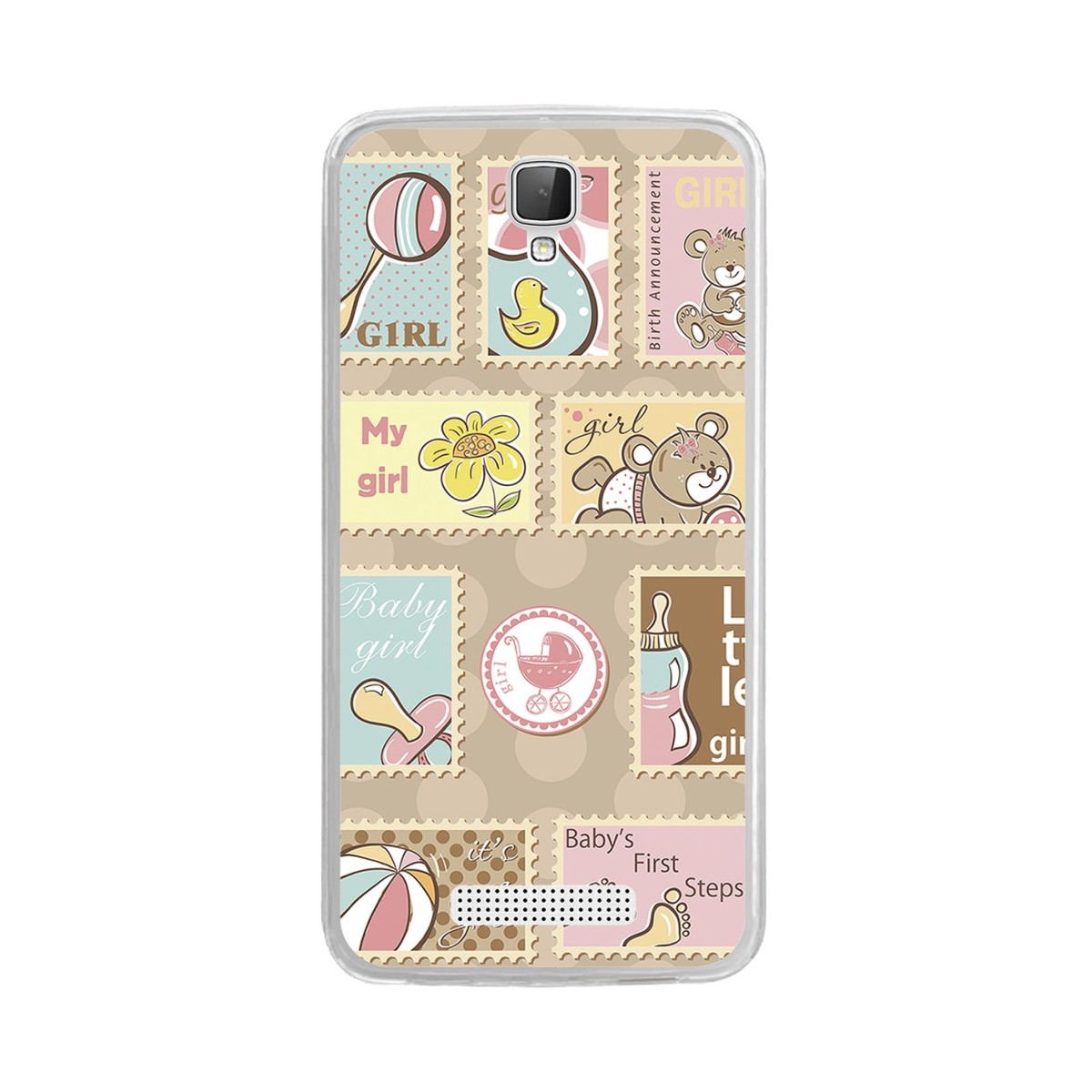 Funda Gel Tpu para Zte Blade L5 / L5 Plus Diseño Sellos Dibujos