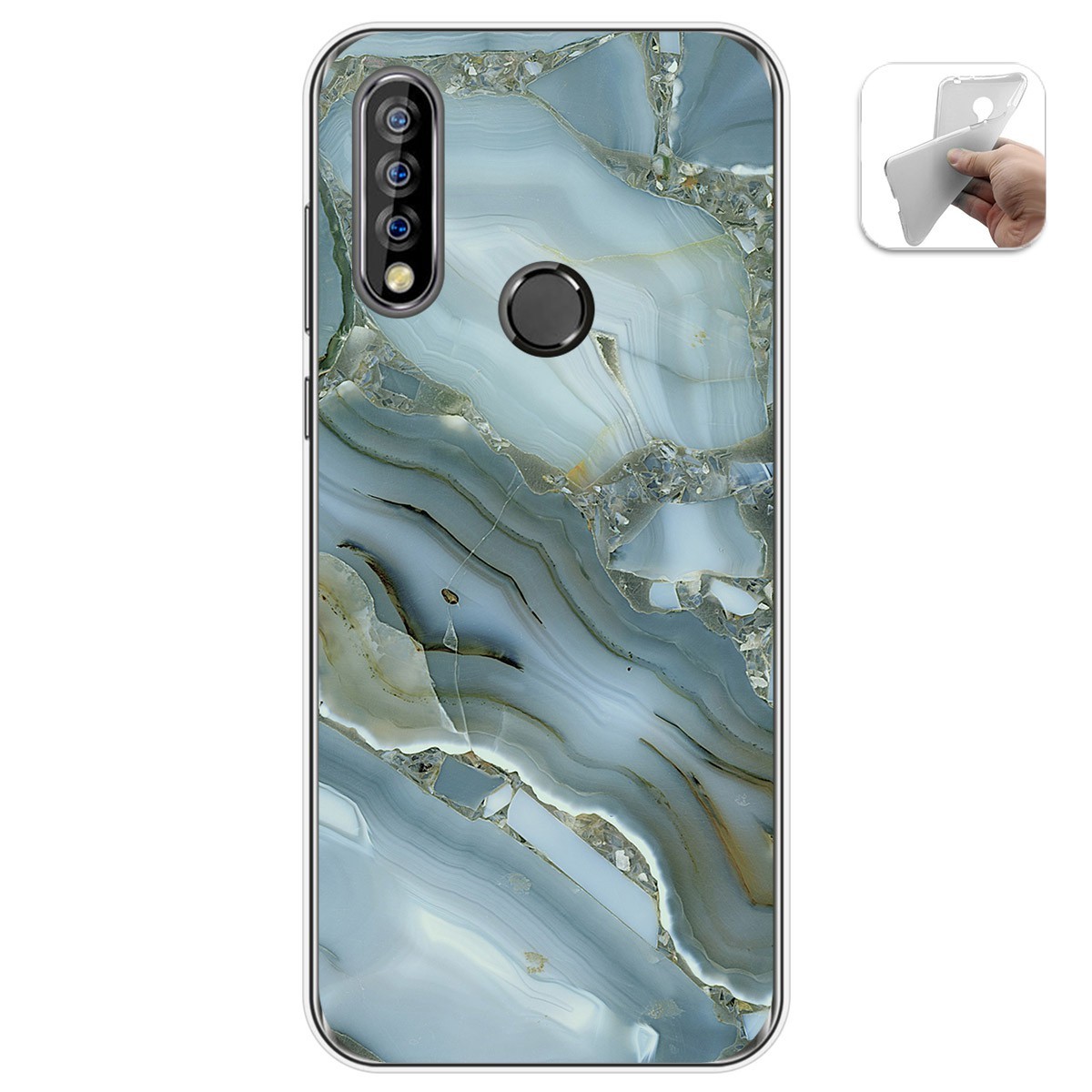 Funda Gel Tpu para Oukitel C17 Pro diseño Mármol 09 Dibujos