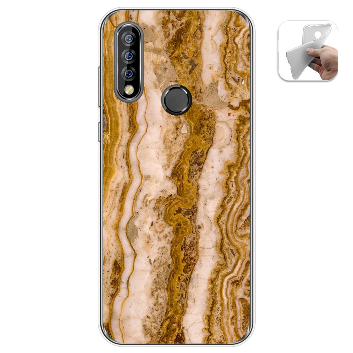 Funda Gel Tpu para Oukitel C17 Pro diseño Mármol 10 Dibujos