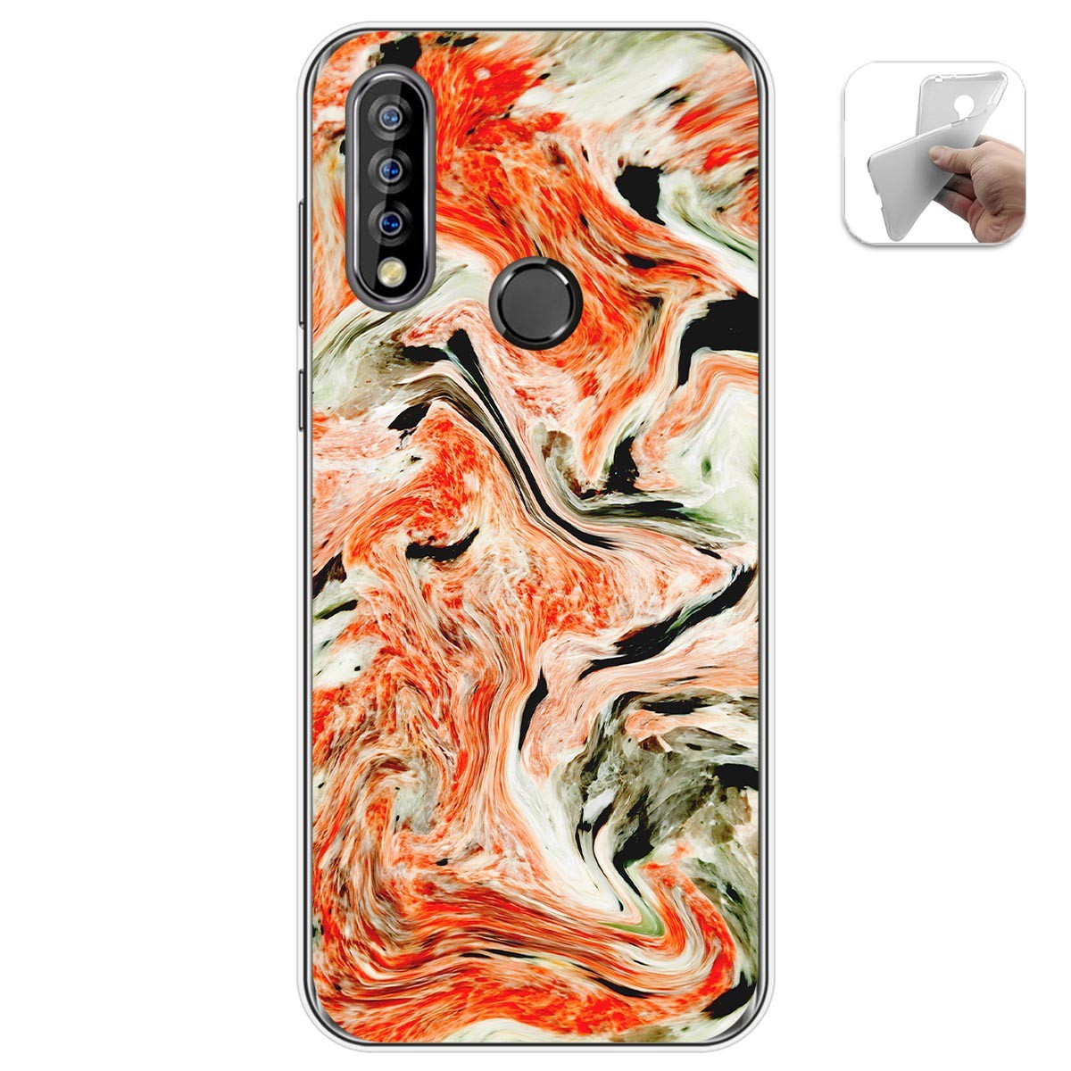 Funda Gel Tpu para Oukitel C17 Pro diseño Mármol 12 Dibujos