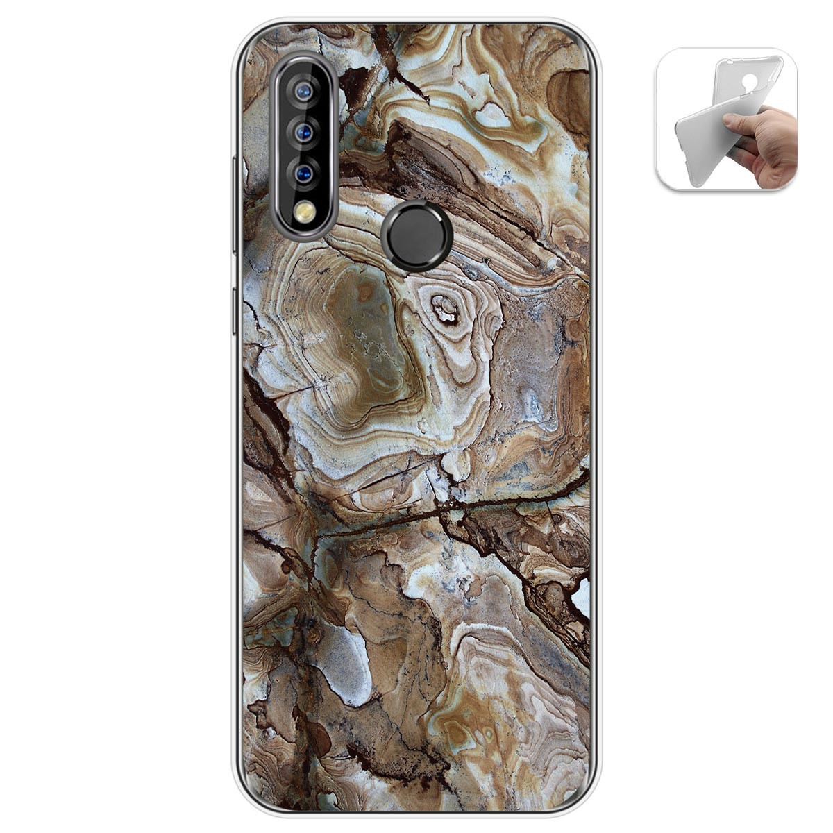 Funda Gel Tpu para Oukitel C17 Pro diseño Mármol 14 Dibujos