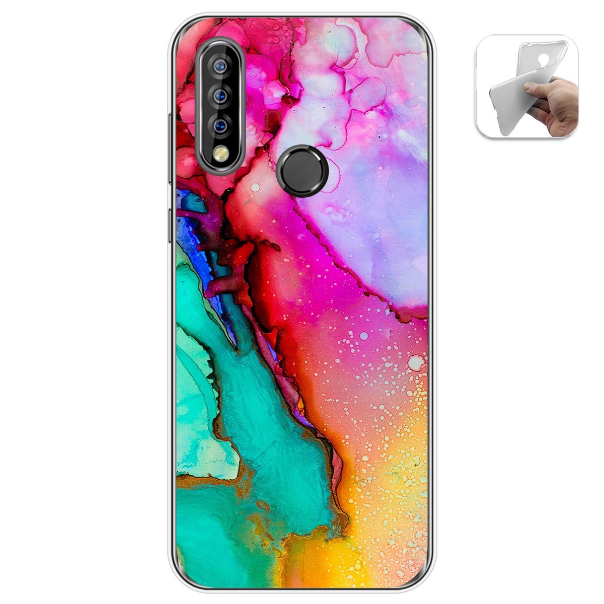 Funda Gel Tpu para Oukitel C17 Pro diseño Mármol 15 Dibujos