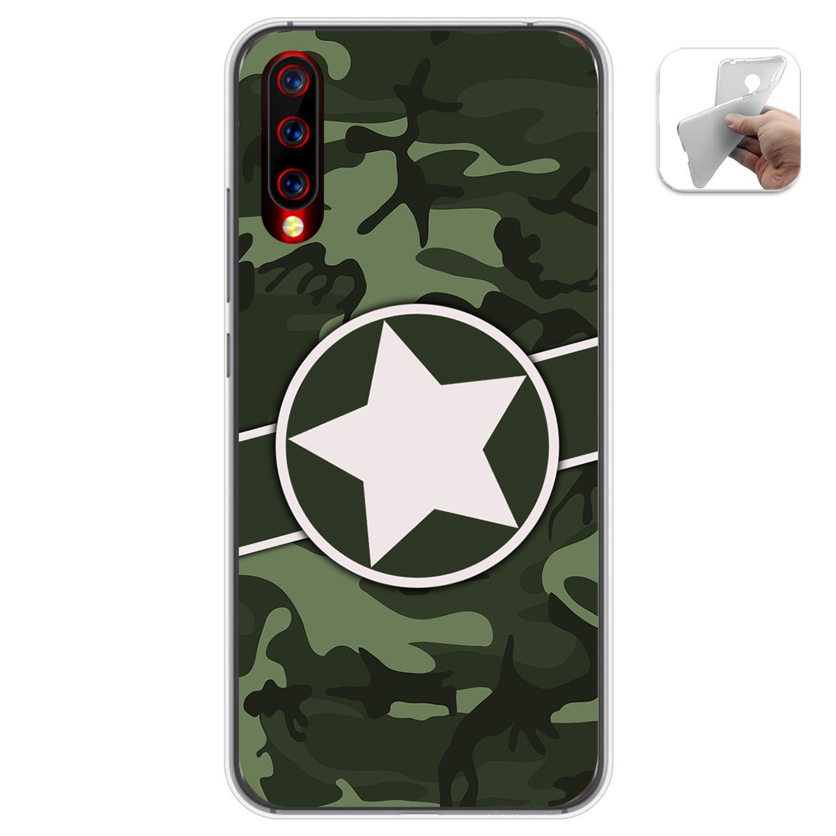 Funda Gel Tpu para Umidigi X diseño Camuflaje 01 Dibujos